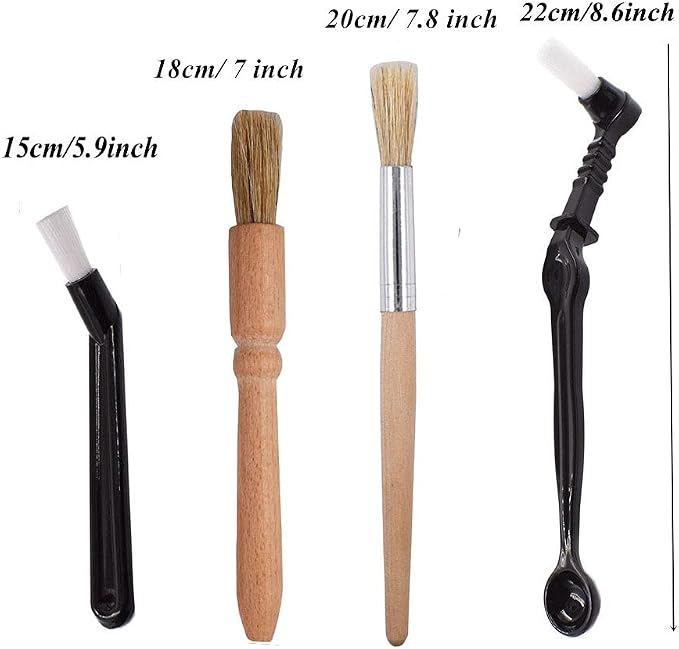 DXary 8 Pieces Coffee Brush Set Professional Espresso Brush Kit Include Wooden - Image 5