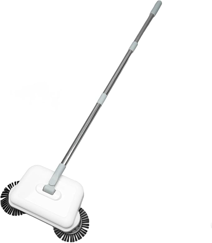 Zerodis Hand Push Sweeper, 2 in 1 Wet Dry Use 360 Degree Rotating Quiet Manual by Zerodis