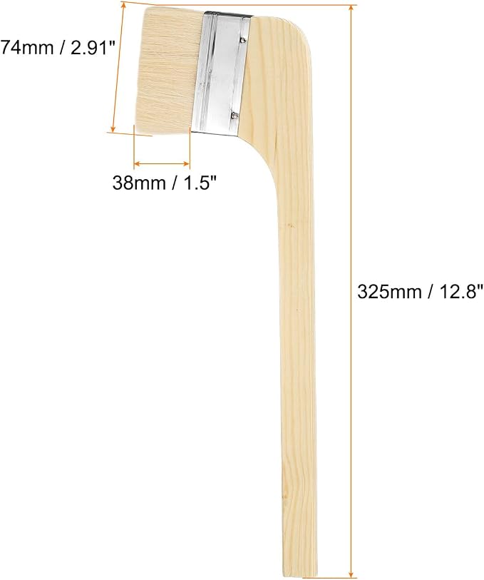 HARFINGTON Paint Brush 2Pcs 3" Brush Width Soft Wool Variety Angled Bend - Image 2