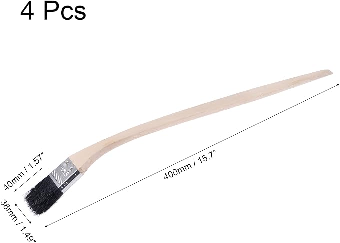 uxcell Bent Radiator Paint Brush 16" Length 1.5" Width Bristle - Image 2