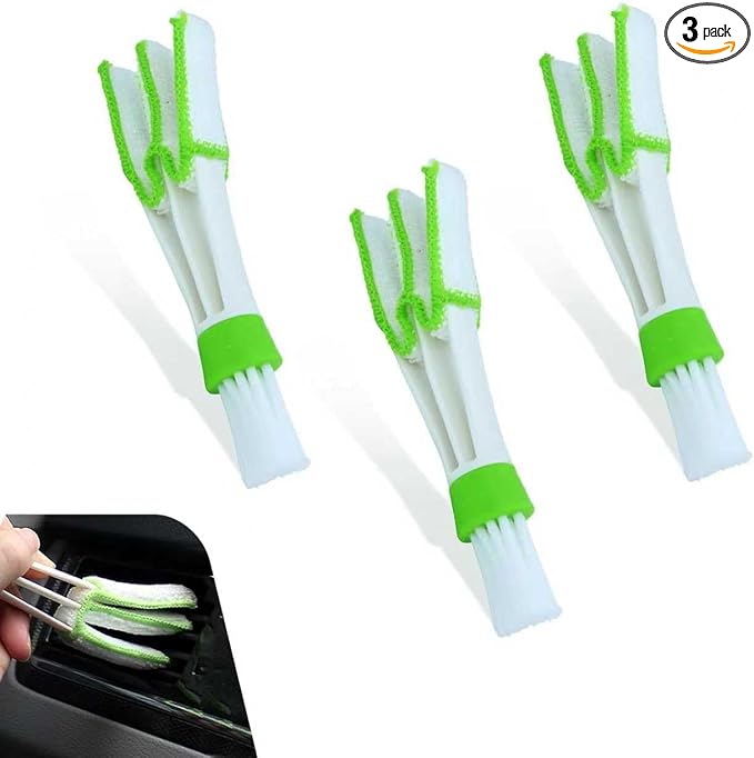 3 PCS Mini Dusters for Car Air Vent, Double Ended Mini Cleaning Brush, Window by Unknown