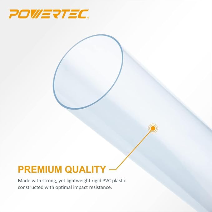 POWERTEC 70427 Clear PVC Pipe 4" x 36" Long - Image 12