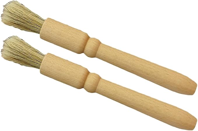 Coffee Grinder Cleaning Brush 2Pcs, Wood Handle & Natural Bristles Wood Dusting by Unknown
