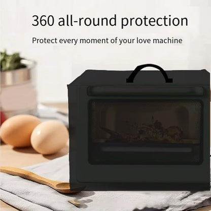 Oven Air Fryer Cover, 420D Oxford Fabric, Heat-Resistant Waterproof Dust-Proof Protector, Compatible with Breville Smart Oven Air Fryers, Black, 50x40x32cm