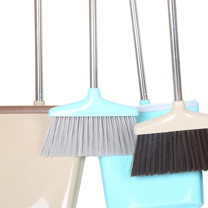 FGY Broom and Dustpan Set 48" Long Handle Broom and Collapsible Dust Pan Combo - Image 8