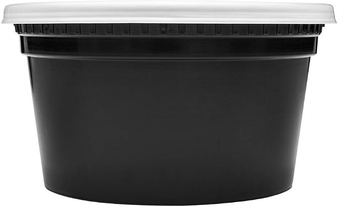 Karat [12oz - 240 ct Black PP Injection Molded Round Deli Containers - Image 6