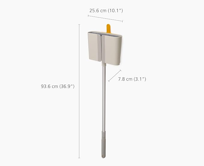 Joseph Joseph CleanTech Wall-Mounted, Adjustable Long Handle Broom Sweeper - Image 6