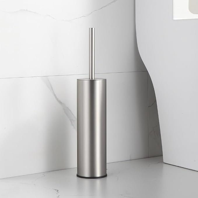 Toilet Brush and Holder Set Brushed Nickel Stainless Steel, 304 Heavy Duty - Image 5