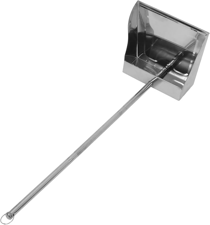 Heavy Duty Long Handled Dust Pan Ergonomic Stand Up Trash Dustpan by ROMISBABA