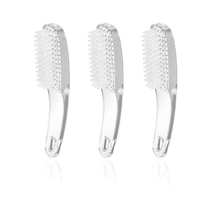 3Pcs Nail Cleaning Brushes, Thick Handle Hand Fingernail Clean Brush Manicure by KLDKUST