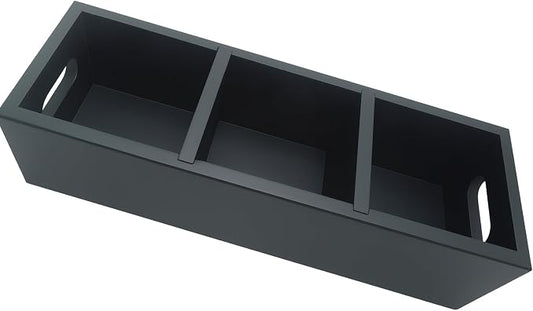 Moldie Black Wood Tea and Sugar Pack Organizers, Wooden Box by Unknown