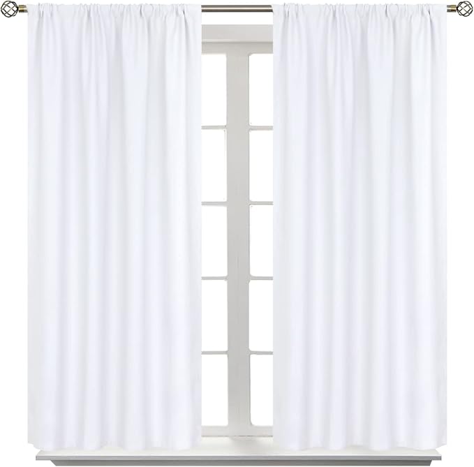 BGment White Curtains 45 Inches Length by BGment