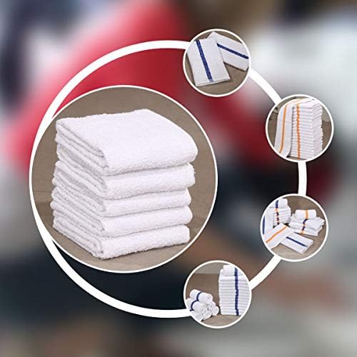 GOLD TEXTILES 60 PC New Cotton Blend White Restaurant Bar Mops Kitchen Towels - Image 7