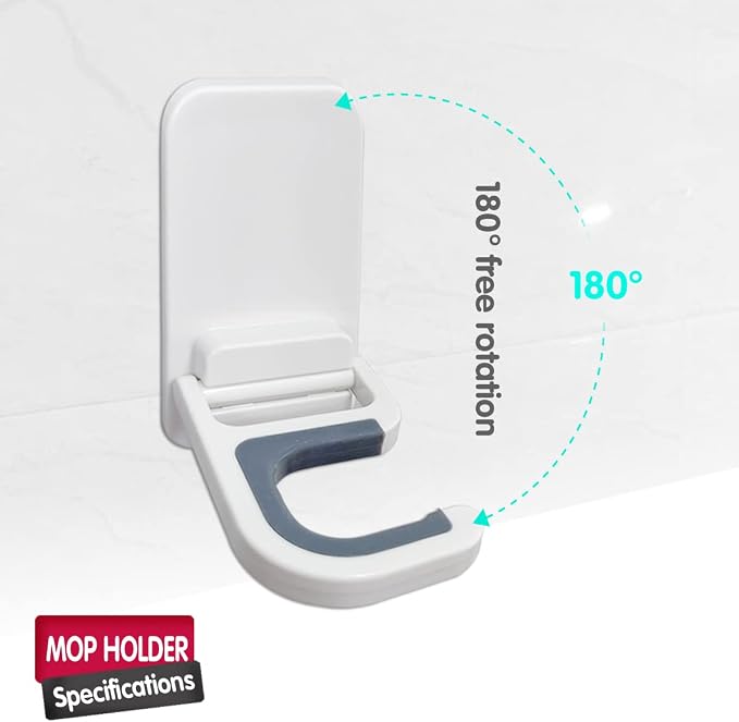 3Pack Broom and Mop Holder Wall Mount, Grippers No Drilling Self Adhesive - Image 6