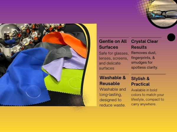 Microfiber Lens Cleaning Cloth for Glasses & Camera | 6 Packs |Australian - Image 4