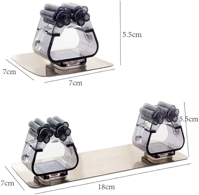 SEIWEI 3 Pcs Wall Mounted Mop Holder Self-Adhesive Broom and Mop Grippers - Image 2
