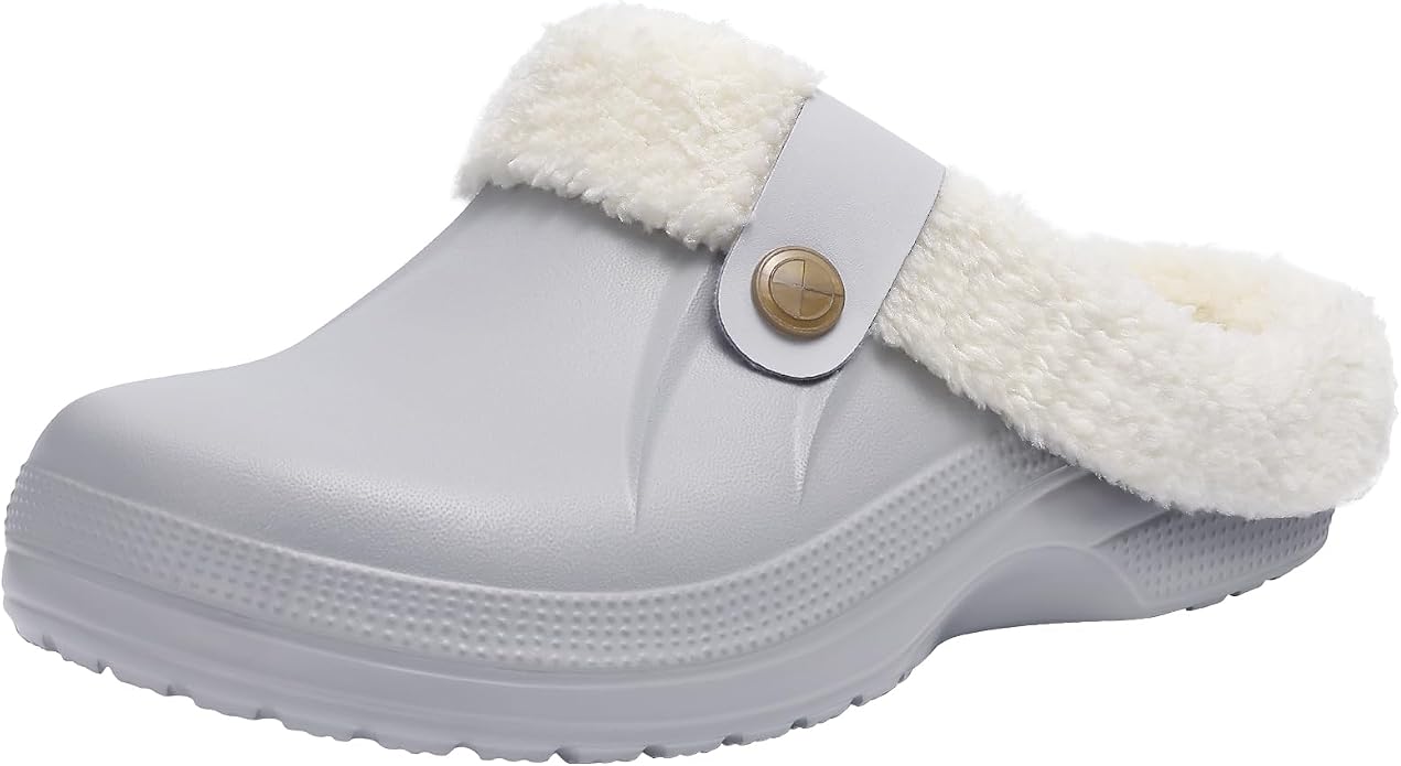 Beslip Classic Fur Lined Clogs Waterproof Winter Fuzzy Slippers by Beslip