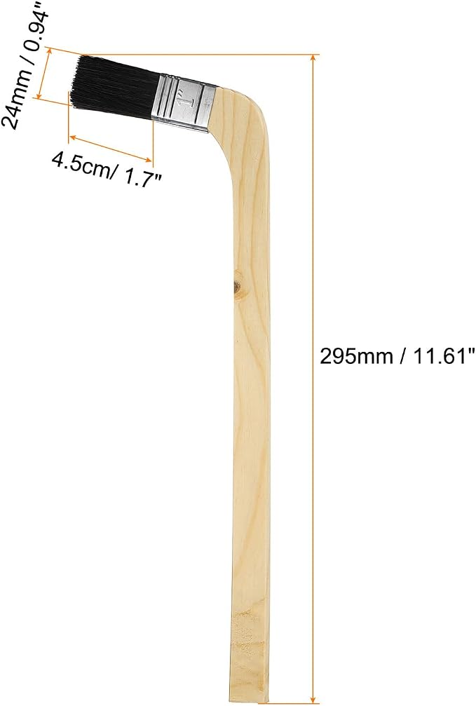 HARFINGTON Paint Brush 3Pcs 1" Brush Width Reusable Variety Angled Bend Brushes - Image 2