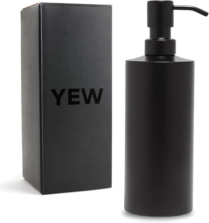 Black Soap Dispenser Stainless Steel by YEWDesign