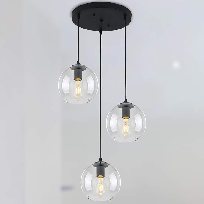 Globe Pendant Light, Modern Hanging Lighting Fixture, Classic Cluster Chandelier by LMSOD