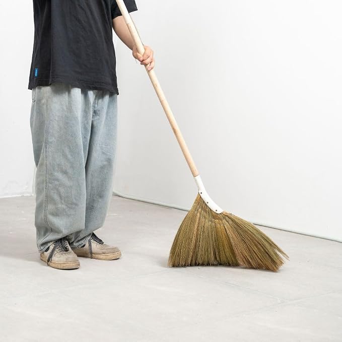 Natural Broom - Indoor Grass Broom - Long Handle Broomstick - Image 5