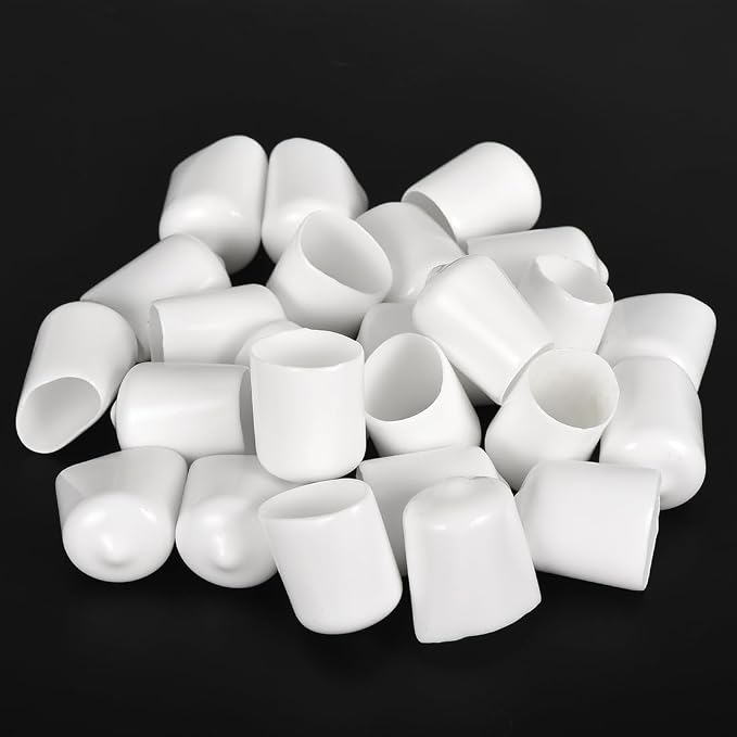 uxcell 20pcs Rubber End Caps 16mm ID Vinyl Round End Cap Cover Screw Thread - Image 4