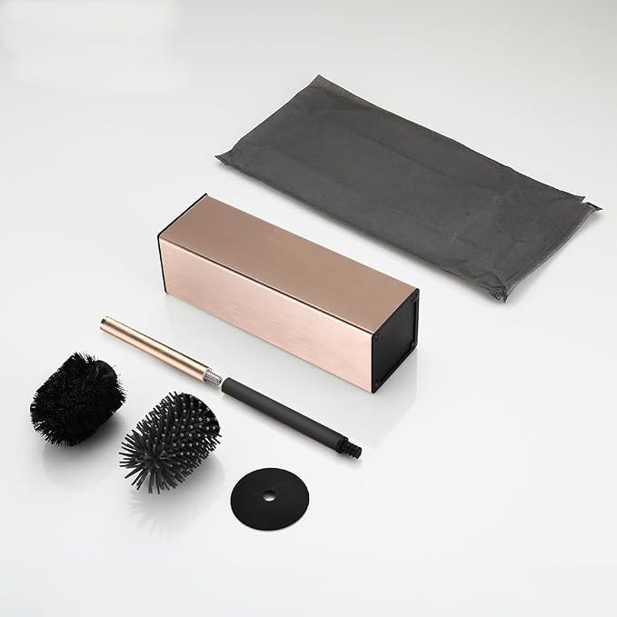 BGL Standing Toilet Brush and Holder Rose Gold Aluminium Toilet Bowl Cleaner - Image 7