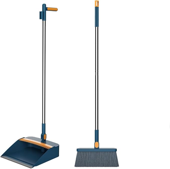 37.8in Broom and Dustpan Set Foldable Hand Broom by Lovskoo