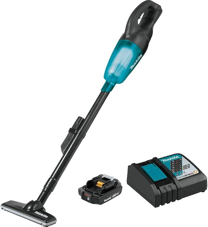Makita XLC02R1B 18V LXT Lithium-Ion Compact Cordless Vacuum Kit by MakitaPowerTools