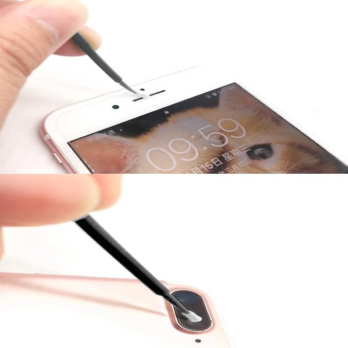 100 Pack Phone Charge Port Cleaning Tool kit, Bendable Mini Soft Round Brushes - Image 7