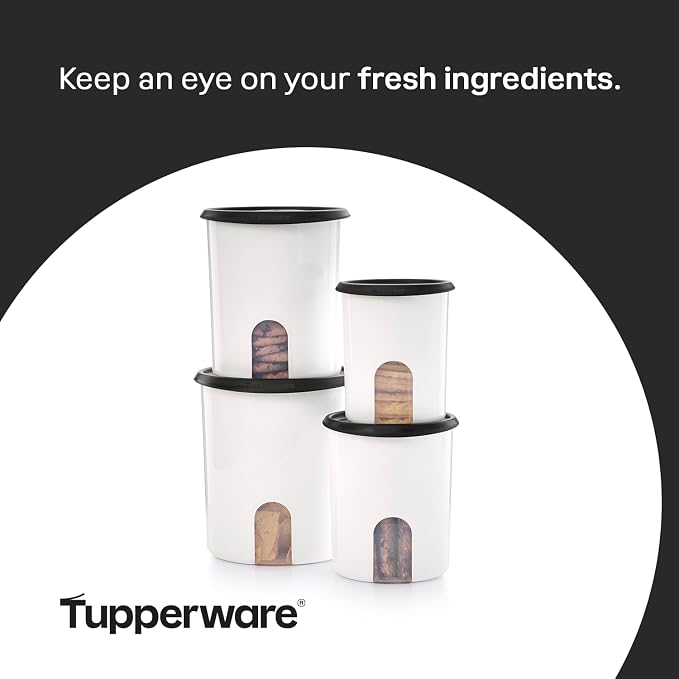 Tupperware One Touch Reminder Canisters 4 Canister Food Storage Set, Dishwasher - Image 5