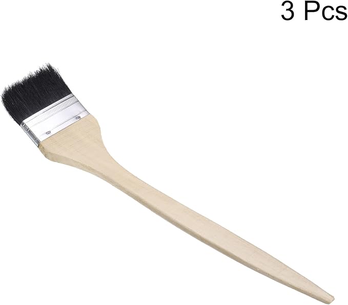 uxcell 3pcs Bent Radiator Paint Brush 3" Width Curved Wall Paint Soft Bristle - Image 3
