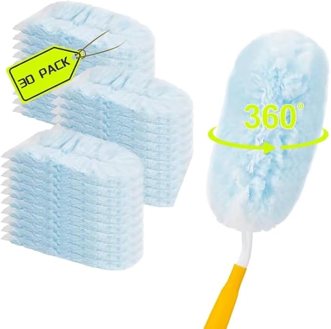30 Count Duster Refills Kit for Swiffe Duster, 360° Heavy Duty Duster Refills by HAYEGO