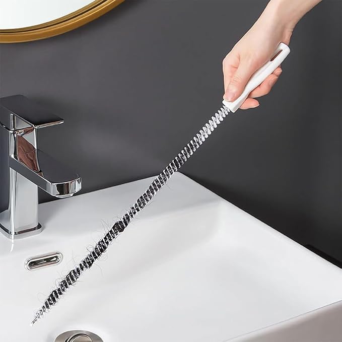Flexible Drain Cleaner Brush, Bendable Shower Sink Long Pipe Cleaners Hair Clog - Image 3