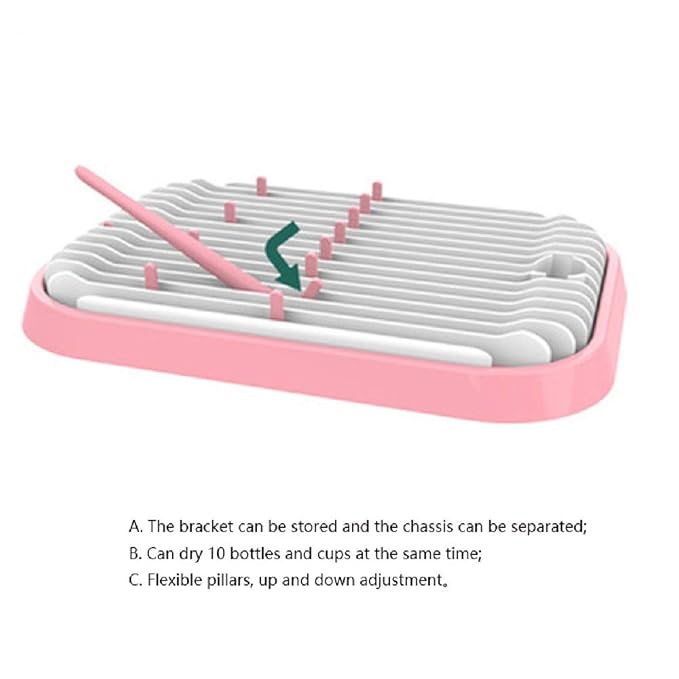 Baby Bottle Drying Rack Dryer Space Saving Travel Holder - Image 4