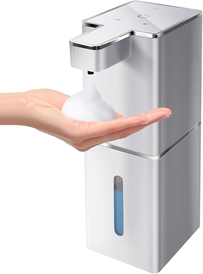 Automatic Foaming Soap Dispenser Touchless 380ml/12.8oz Rechargeable Hand Soap by JEMISUN