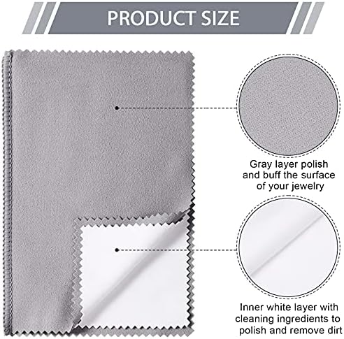 Breling 30 Pcs Silver Jewelry Polishing Cloths 6 x 8 inches Jewelry Cleaning - Image 3