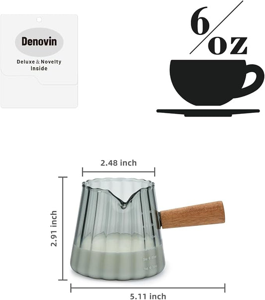 2Pcs Glass Measuring Cup, 6oz Creamer Pitcher - Image 2