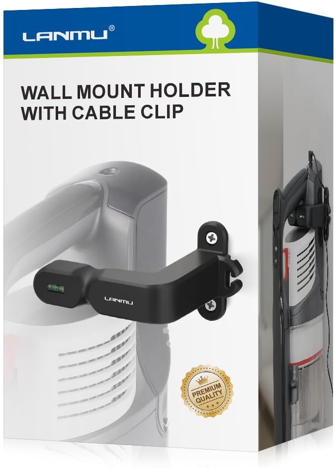 LANMU Wall Mount Holder with Cable Clip Compatible with Shark IX141 IX141AMZ by LANMU