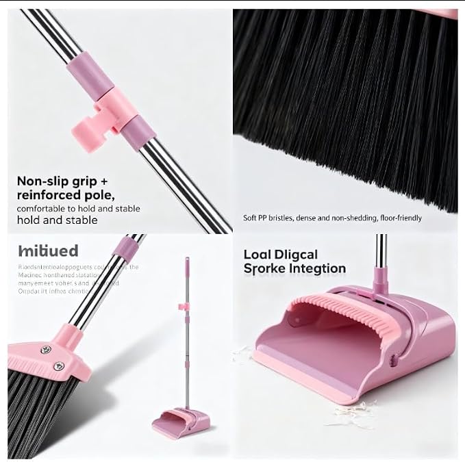 Upright Broom and Dustpan Set - Image 3