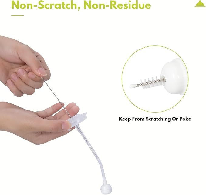 2 Pack Baby Bottle Brush with 4 Pack Straw Brushes, 10.2" Nylon Brushe with - Image 4