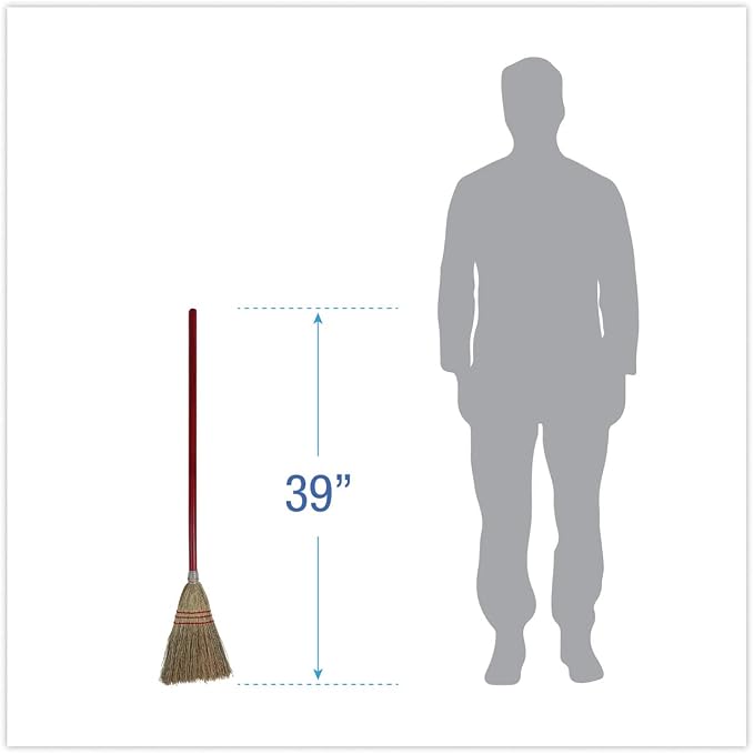 Boardwalk 951TEA Lobby/Toy Broom, Corn Fiber Bristles, 39-Inch Overall - Image 3
