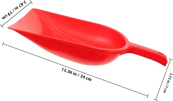 HEMOTON Handheld Dustpan and Desktop Cleaning Shovel Red Plastic Garbage Sweeper - Image 2
