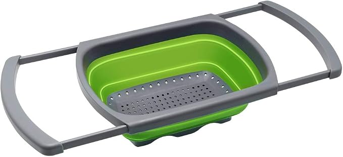 Qimh Colander collapsible, Colander Strainer Over The Sink Vegetable Fruit - Image 8