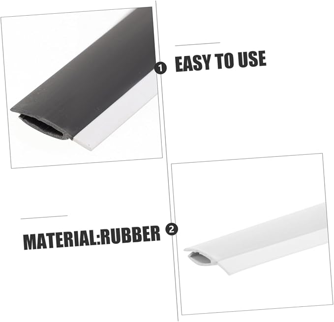 4pcs Rubber Dustpan Edge Strips Replacement Lip Inserts - Image 7