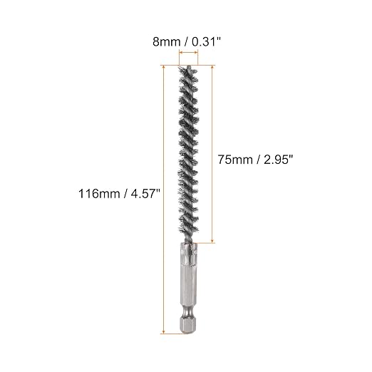 HARFINGTON 3pcs Stainless Steel Bore Brush 8mm Dia Cleaning Wire Brush - Image 2
