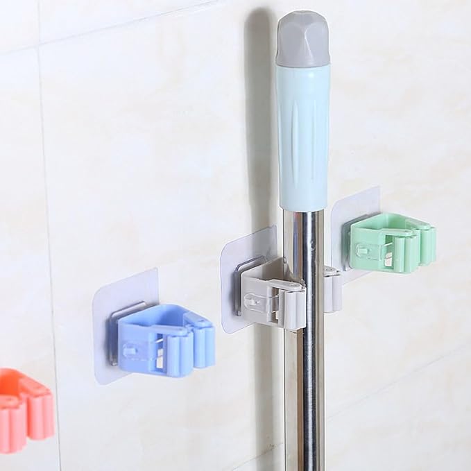 Broom And Mop Holder Clip 4 Pcs Mop Broom Wall Mounted Heavy Duty - Image 4