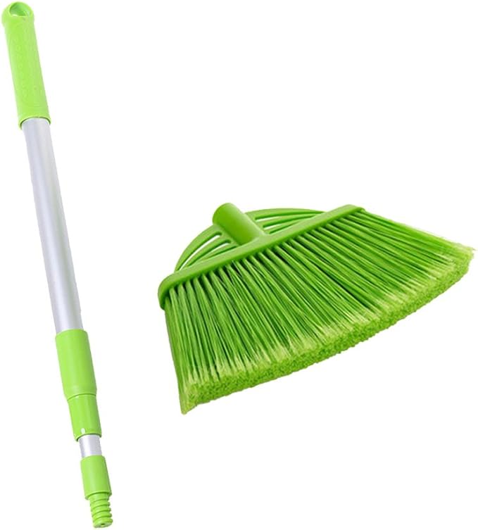 Three-Section Telescopic Aluminum Alloy Rod Long-Handled Broom - Image 3