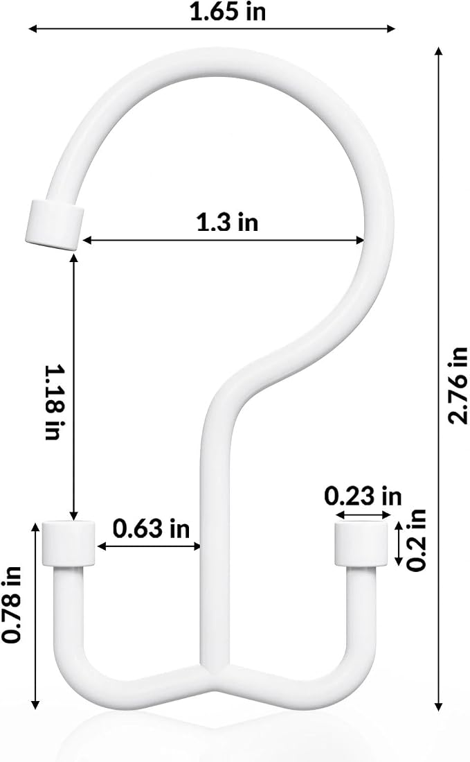 Goowin Shower Curtain Hooks, Shower Curtain Rings, Durable Shower Curtain - Image 3
