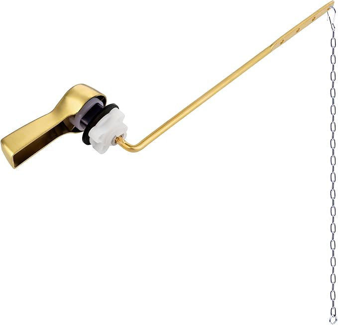 Hibbent Universal Metal Front Mount Toilet Handle Replacement Kit, Brass Toilet by Hibbent